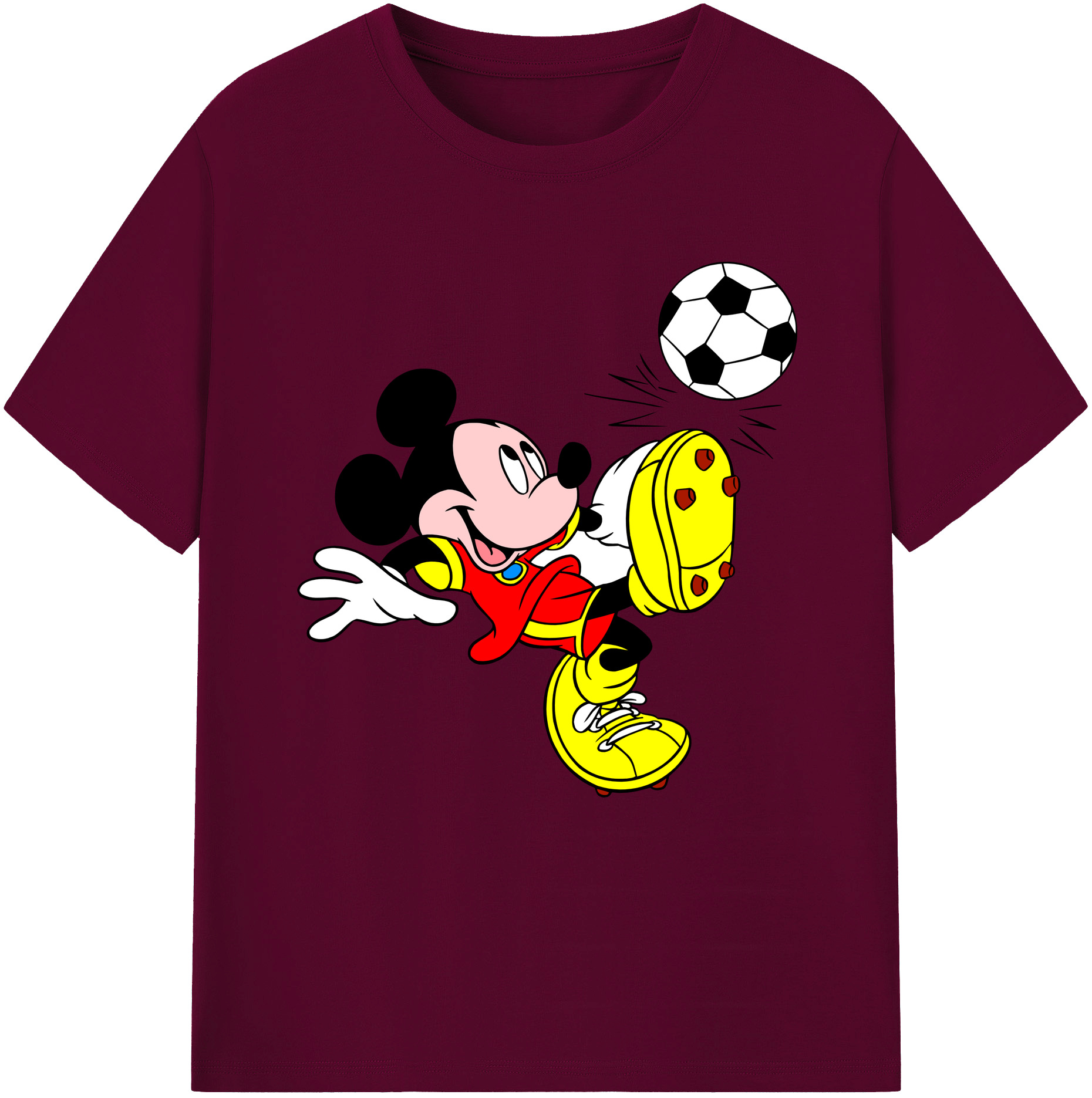 （画像用） ミッキーマウス Mickey Mouse レディースカジュアルプリントTシャツ（綿100％）